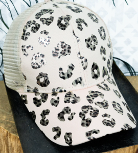 Ponytail Hat Leopard